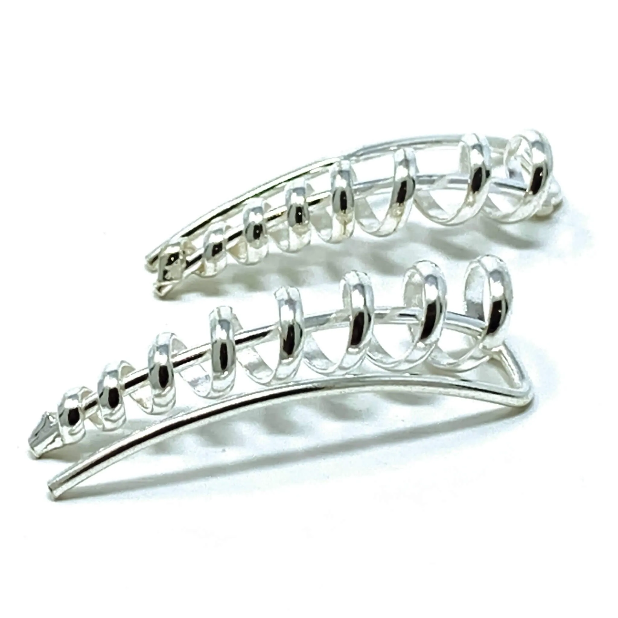 Sterling Silver Coil Ear Climber Earrings