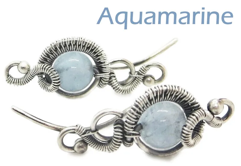 Sterling Silver "Orbit" Ear Pins with Customizable Gemstones (20 stone options)