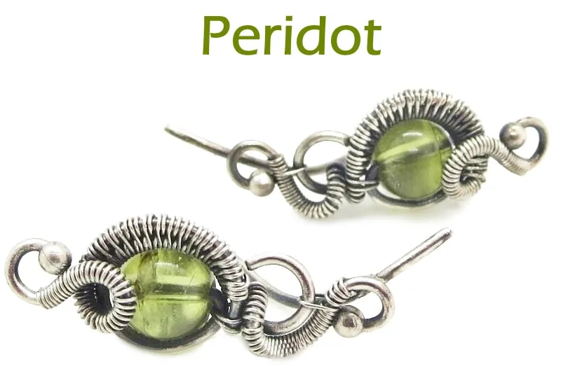 Sterling Silver "Orbit" Ear Pins with Customizable Gemstones (20 stone options)