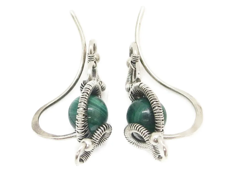 Sterling Silver "Orbit" Ear Pins with Customizable Gemstones (20 stone options)