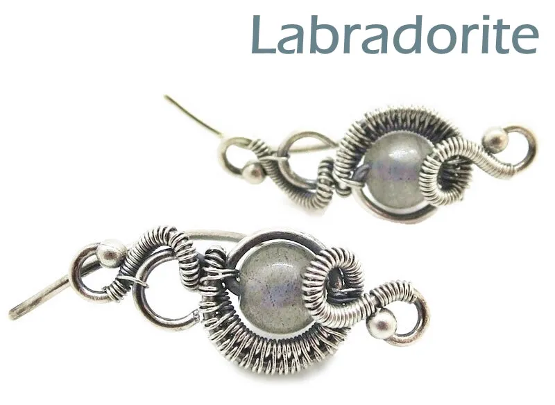 Sterling Silver "Orbit" Ear Pins with Customizable Gemstones (20 stone options)