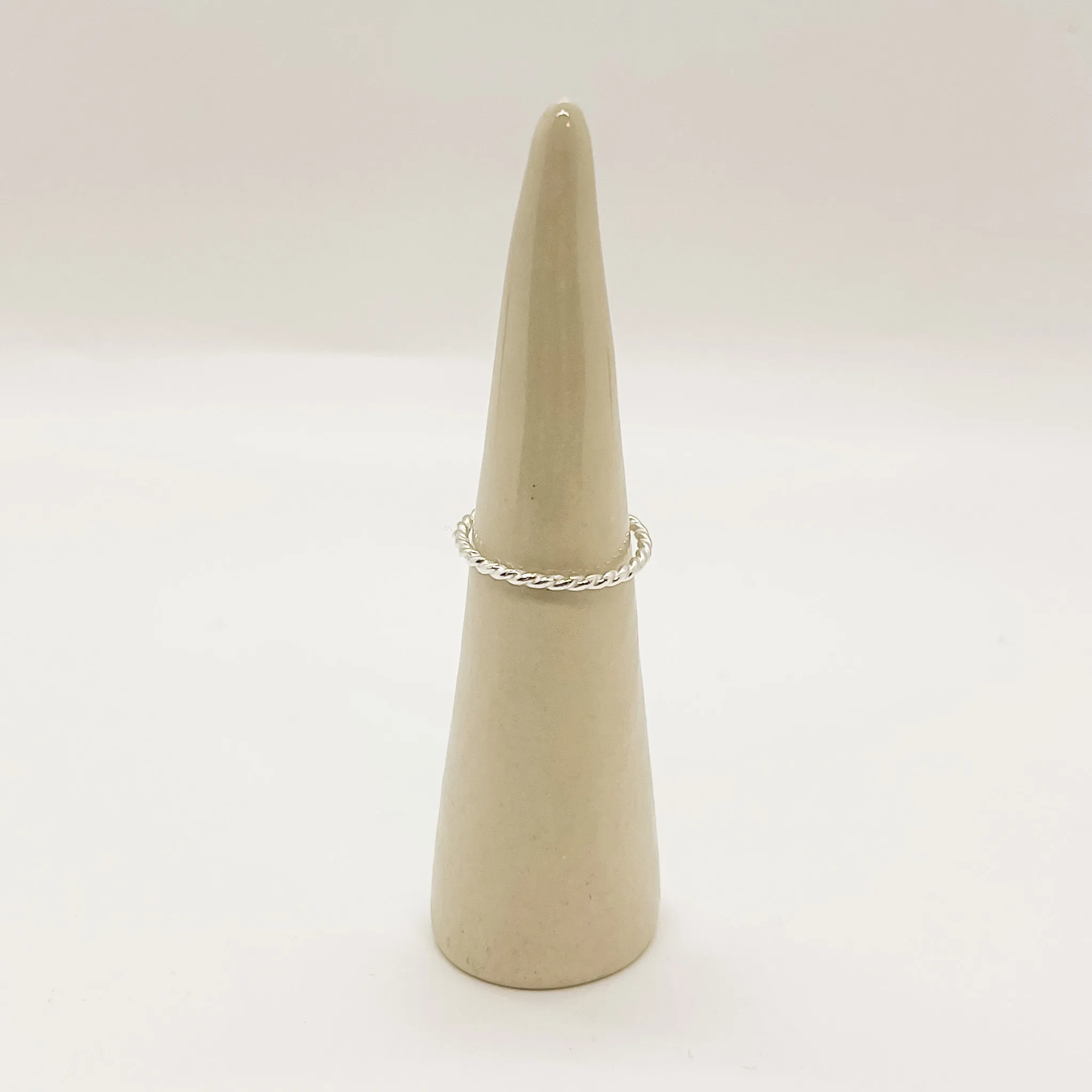 Sterling Silver Stacker - Twisted Pattern (Single)