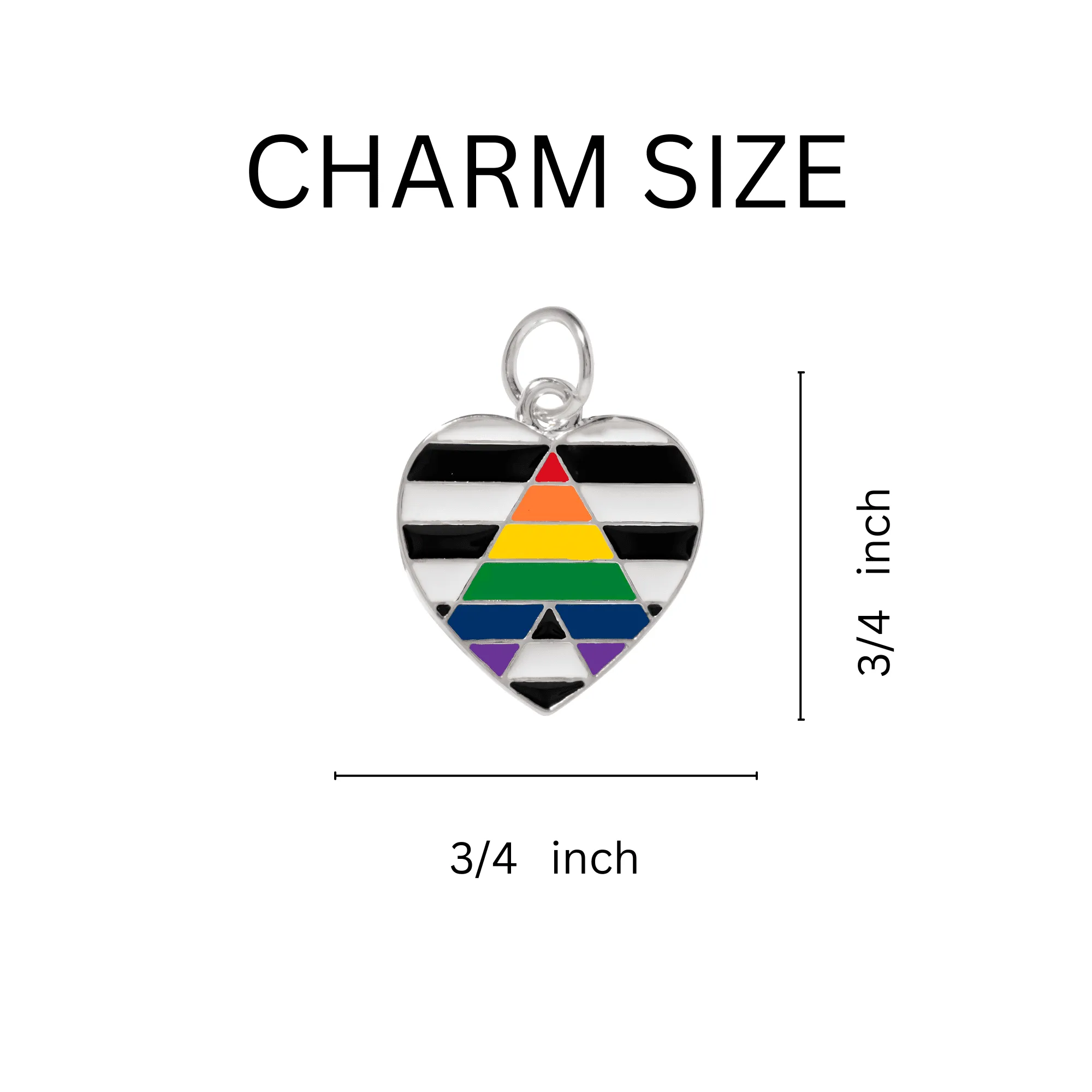 Straight Ally Heart Horseshoe Key Chains