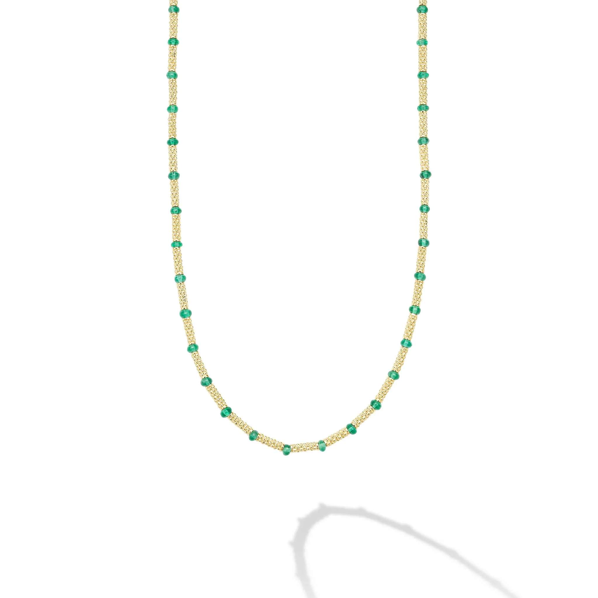 Studio 18K Gold and Emerald Necklace