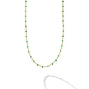Studio 18K Gold and Emerald Necklace