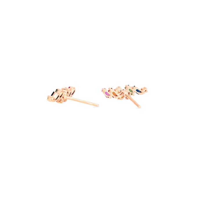 Suzanne Kalan Rainbow Sapphire ZigZag Stud Earring