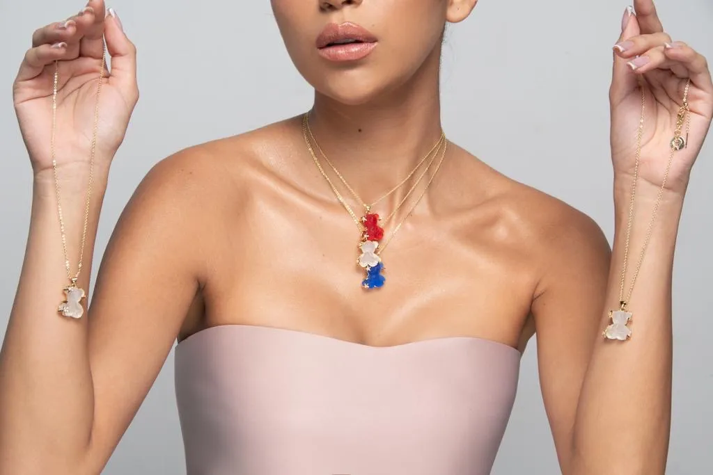TEDDY BEAR RED NECKLACE