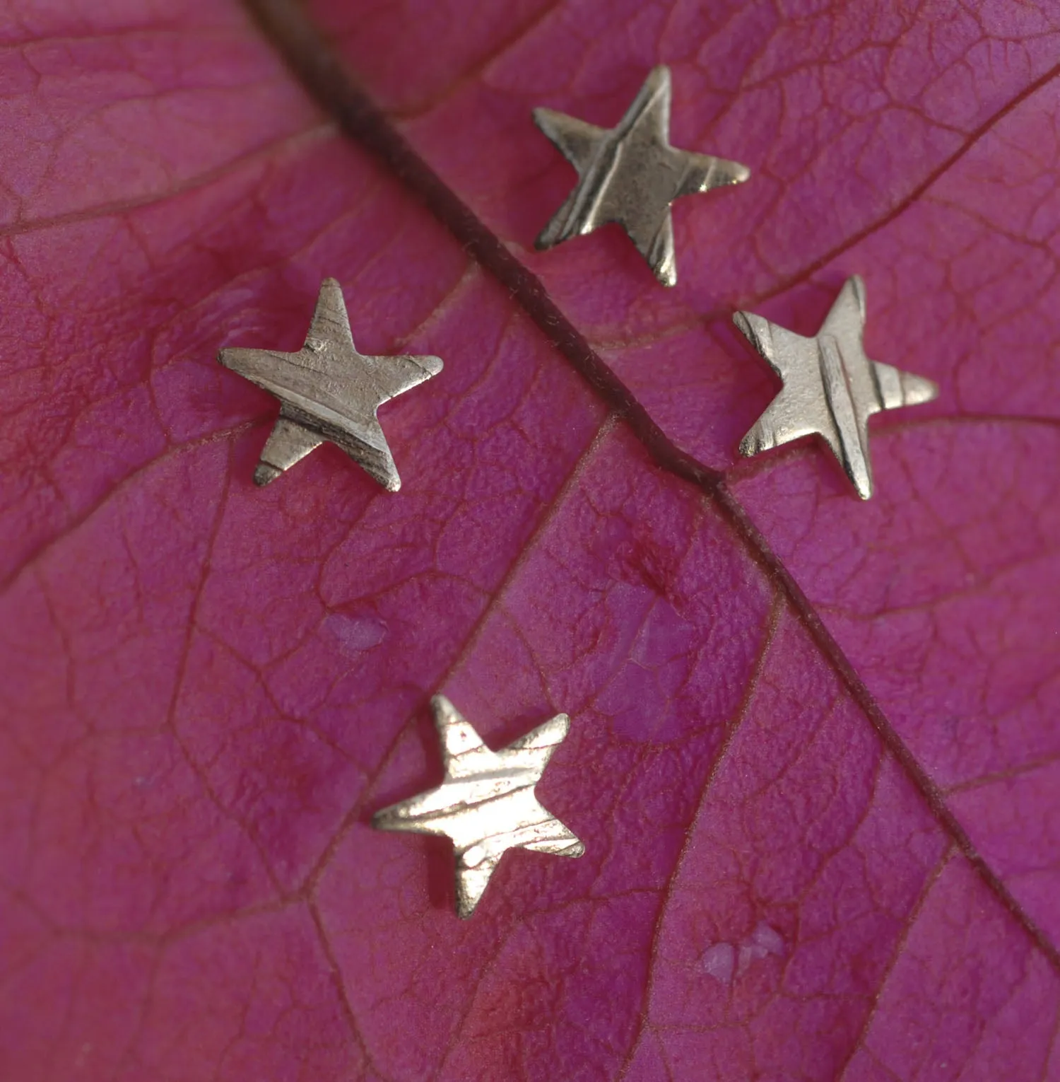 Textured Stripes - Tiny metal Star 4.5mm blanks