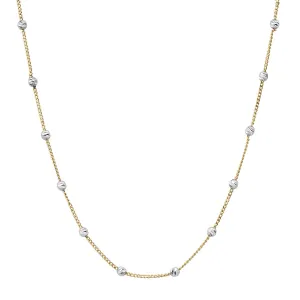 The 14K Yellow   White Mulholland Two Tone 20" Chain