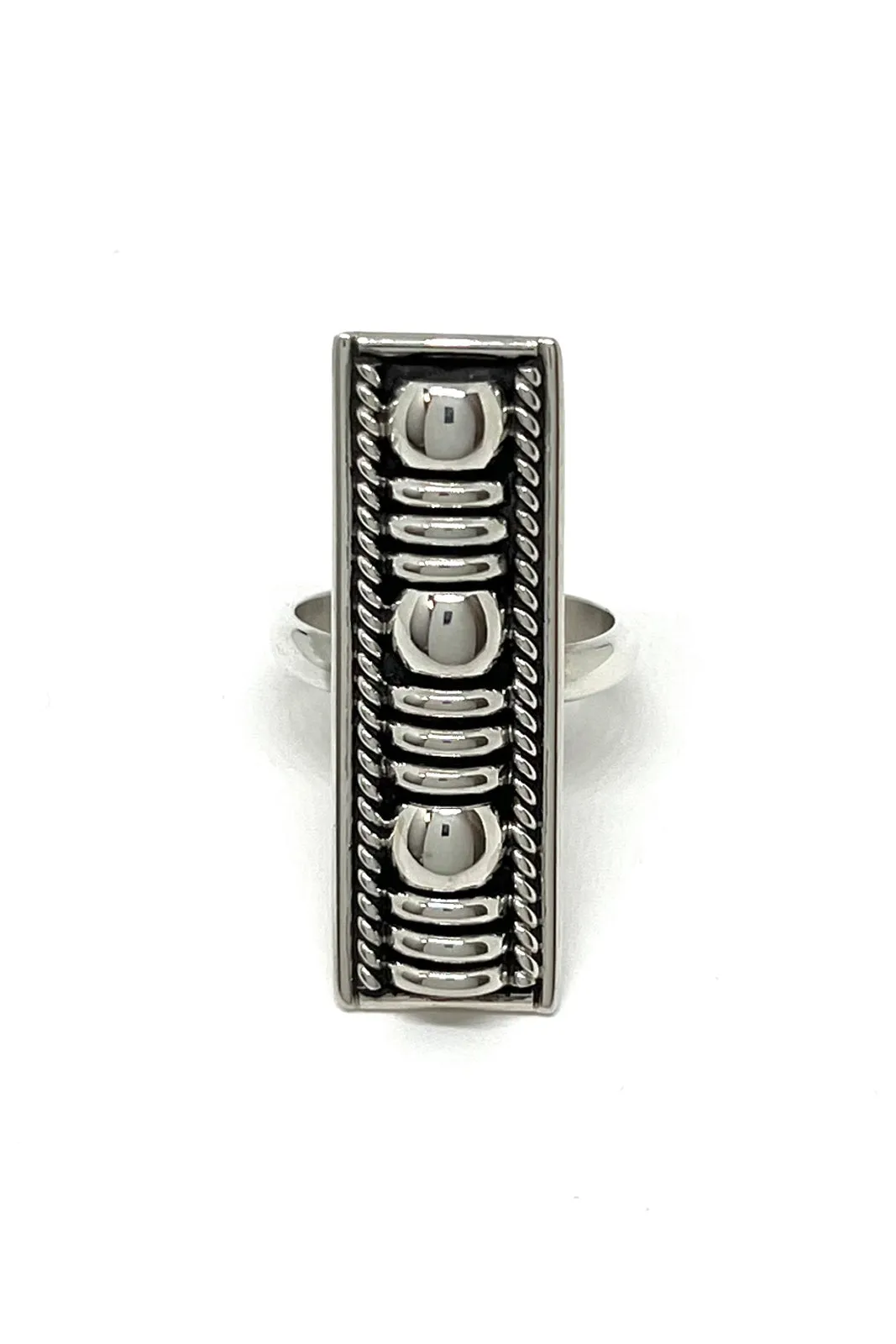 Thomas Charley Sterling Silver Water Bead Ring (Size 8)