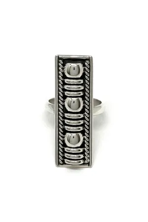 Thomas Charley Sterling Silver Water Bead Ring (Size 8)