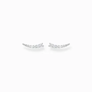 Thomas Sabo Earrings - Ear Climber - White Stones - Silver