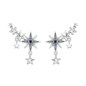 Thomas Sabo Royalty Sterling Silver Star Climber Earrings