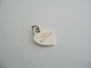Tiffany & Co Happy Anniversary Heart Pendant Charm 4 Necklace Bracelet Gift Love
