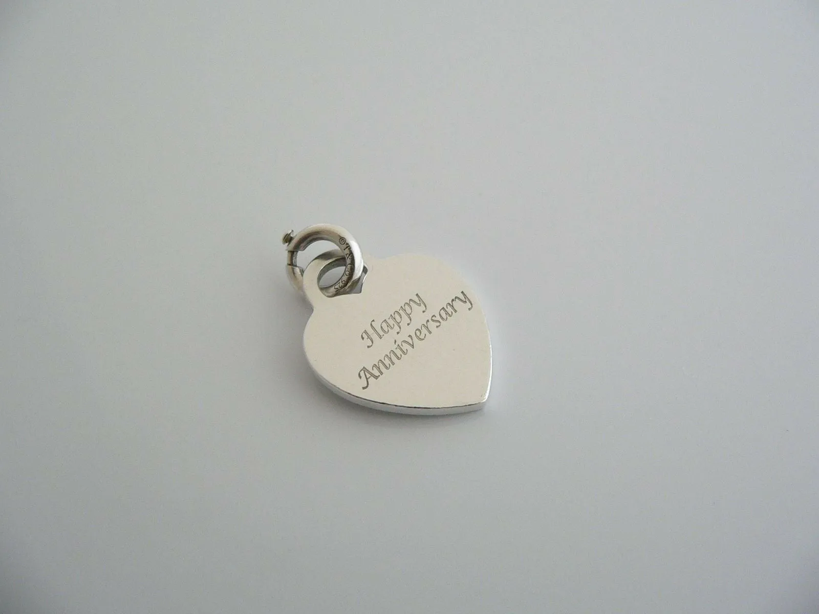 Tiffany & Co Happy Anniversary Heart Pendant Charm 4 Necklace Bracelet Gift Love