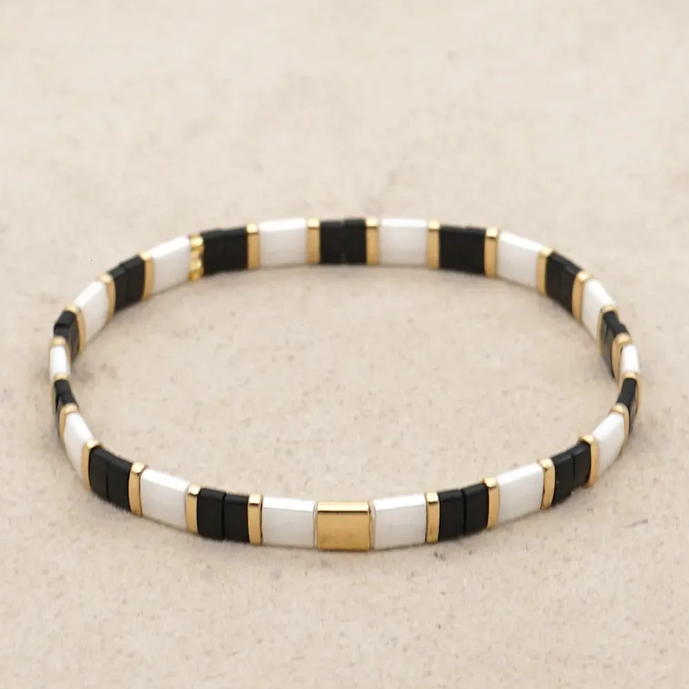 Tila Beads Elastic Bracelet Sets for Women