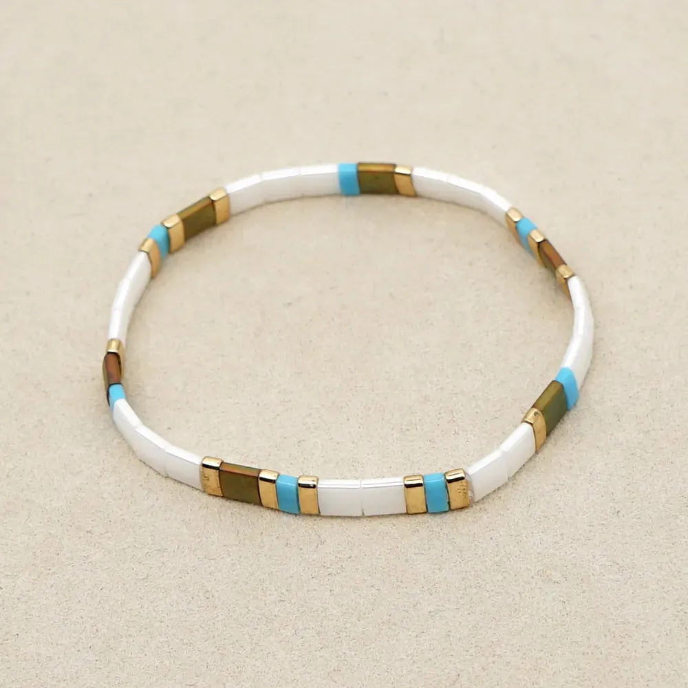 Tila Beads Elastic Bracelet Sets for Women