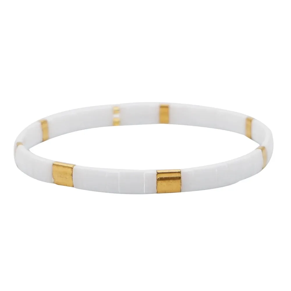 Tila Beads Elastic Bracelet Sets for Women
