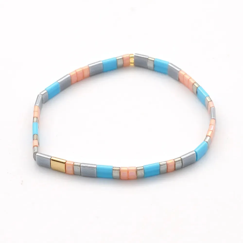 Tila Beads Elastic Bracelet Sets for Women