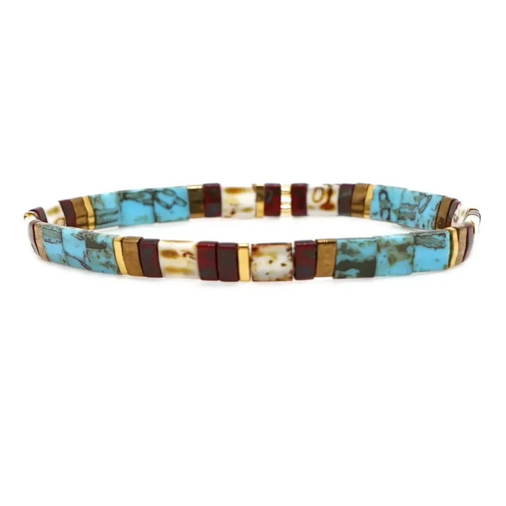 Tila Beads Elastic Bracelet Sets for Women