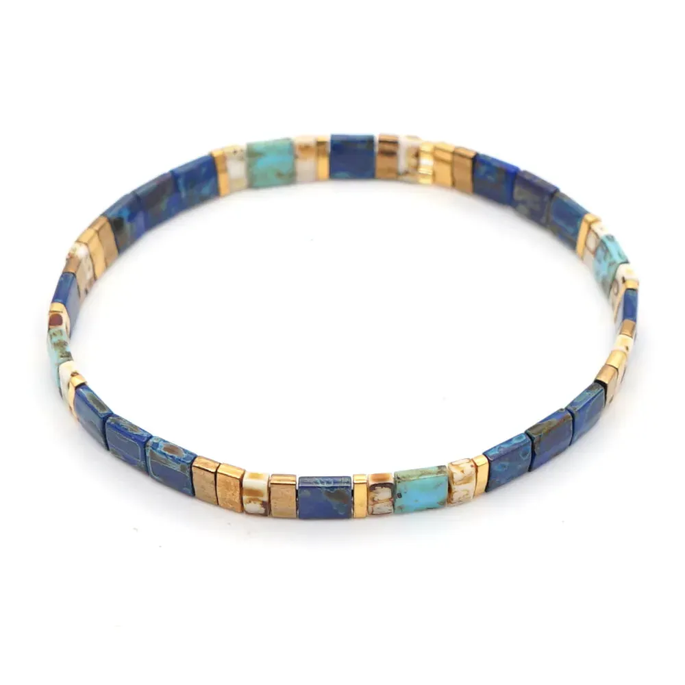 Tila Beads Elastic Bracelet Sets for Women