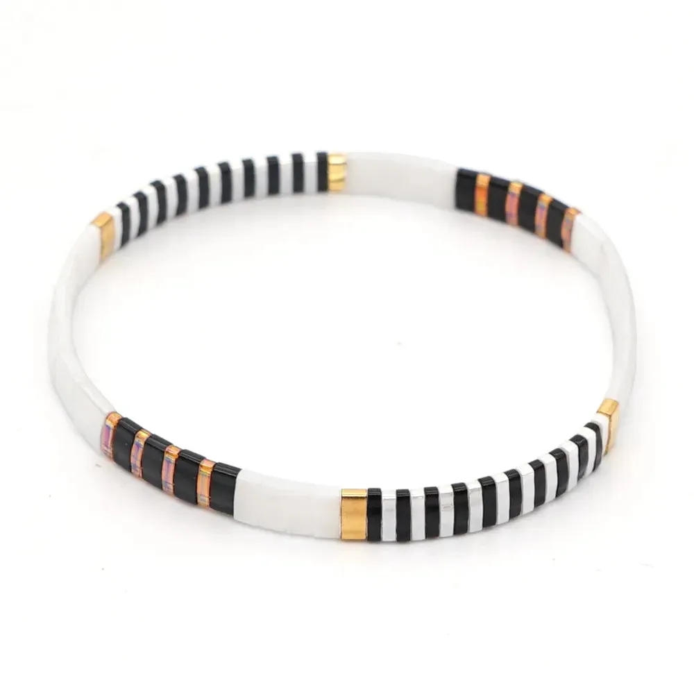 Tila Beads Elastic Bracelet Sets for Women