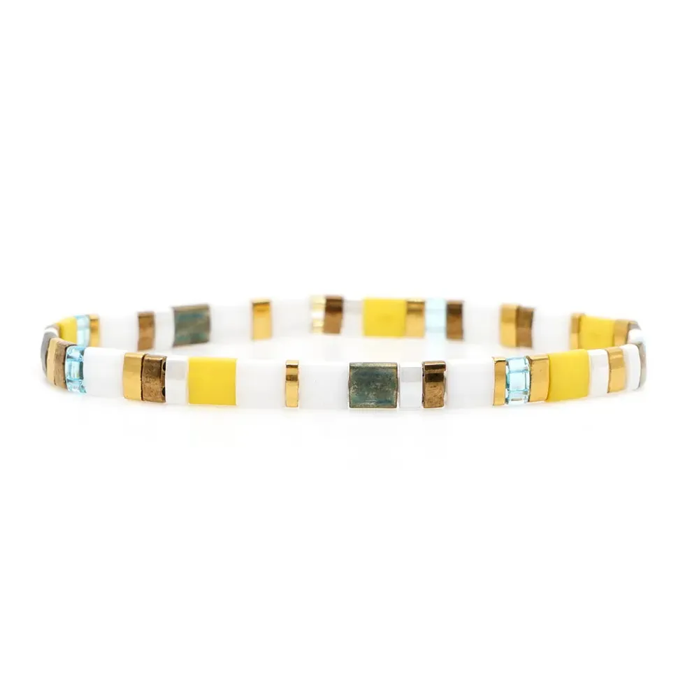 Tila Beads Elastic Bracelet Sets for Women