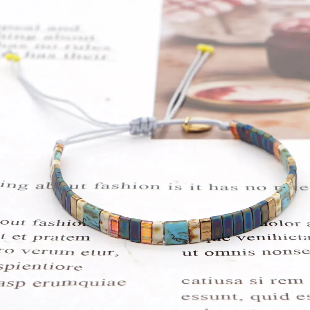 Tila Beads Elastic Bracelet Sets for Women