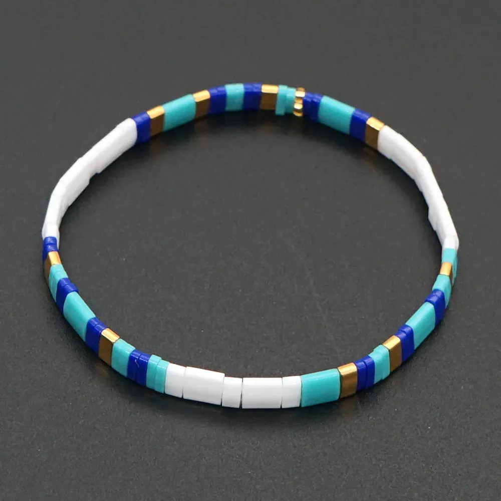 Tila Beads Elastic Bracelet Sets for Women