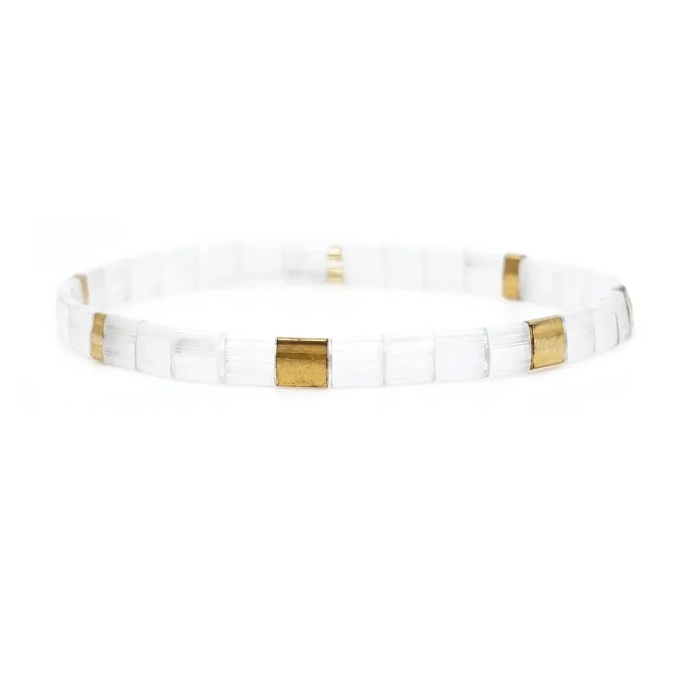Tila Beads Elastic Bracelet Sets for Women