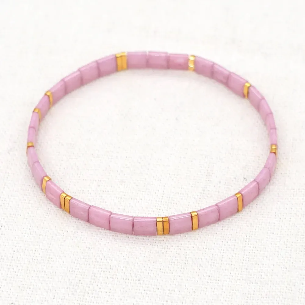 Tila Beads Elastic Bracelet Sets for Women