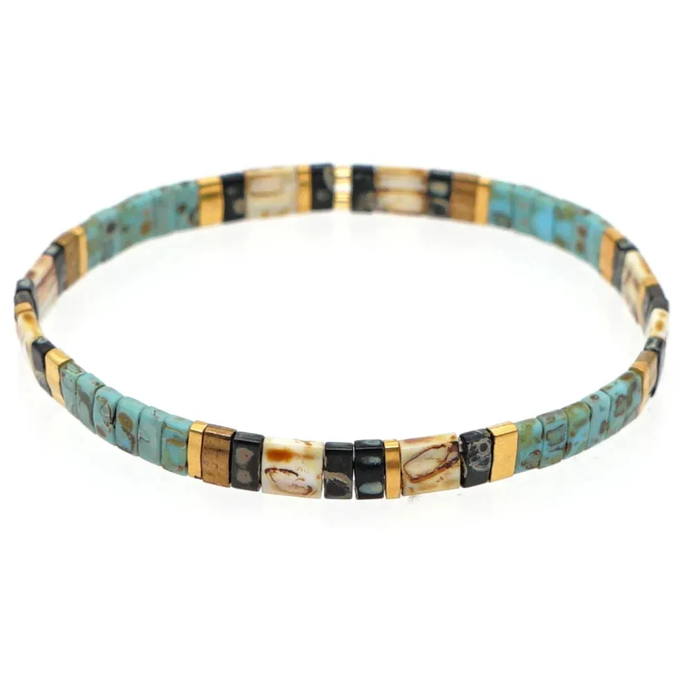 Tila Beads Elastic Bracelet Sets for Women