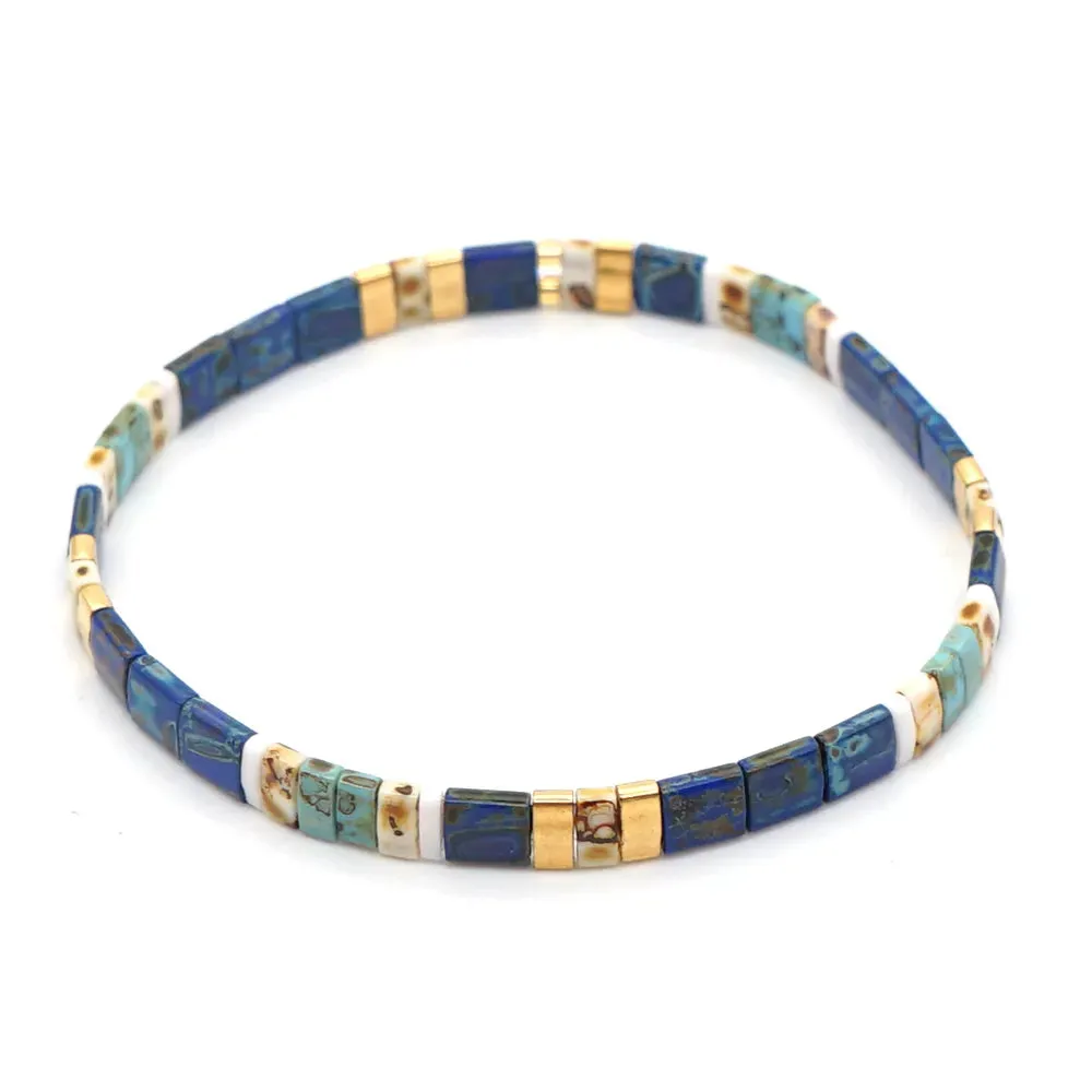 Tila Beads Elastic Bracelet Sets for Women