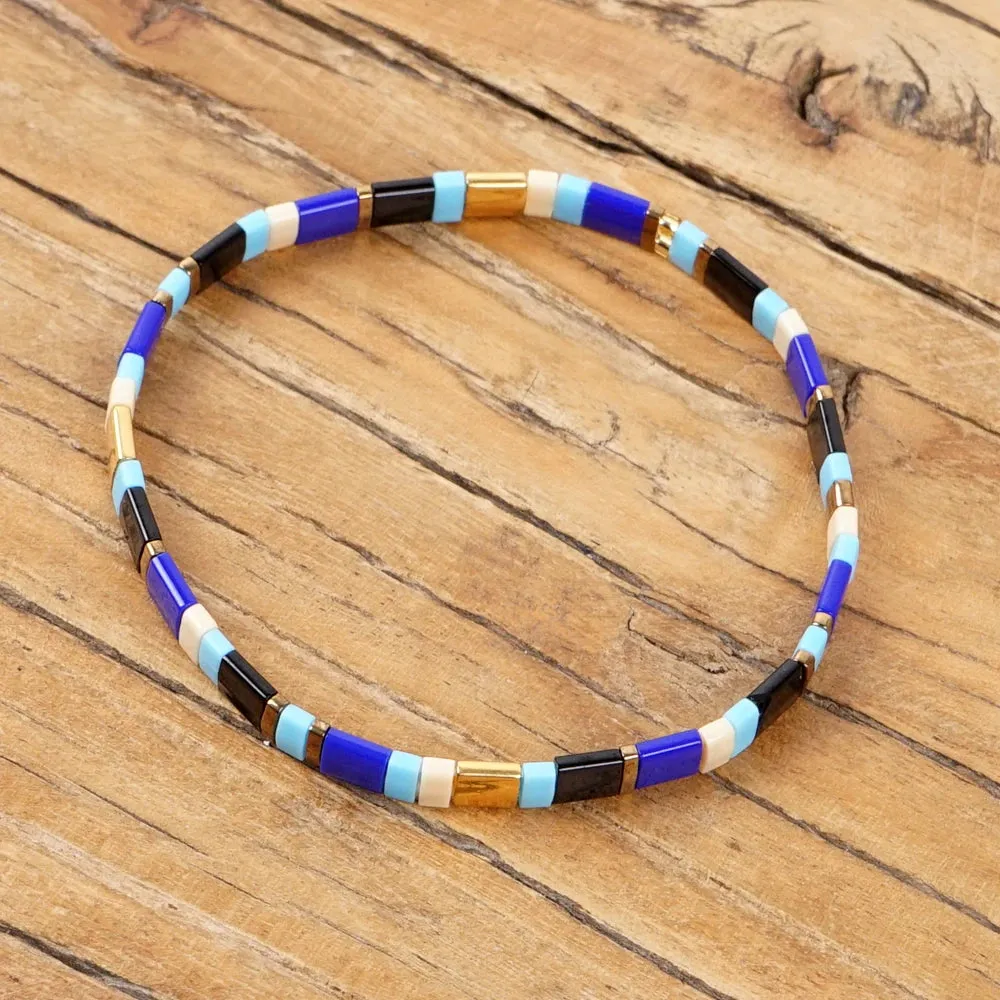 Tila Beads Elastic Bracelet Sets for Women