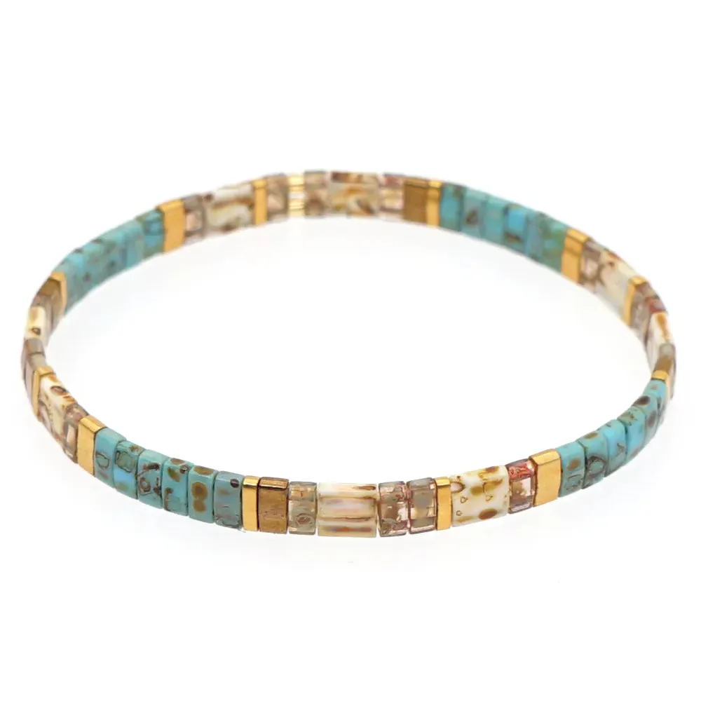 Tila Beads Elastic Bracelet Sets for Women