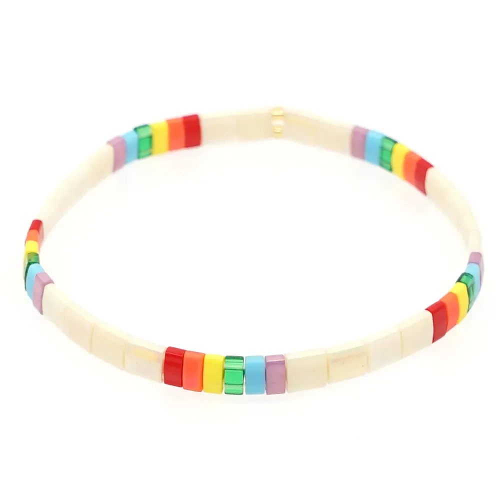 Tila Beads Elastic Bracelet Sets for Women
