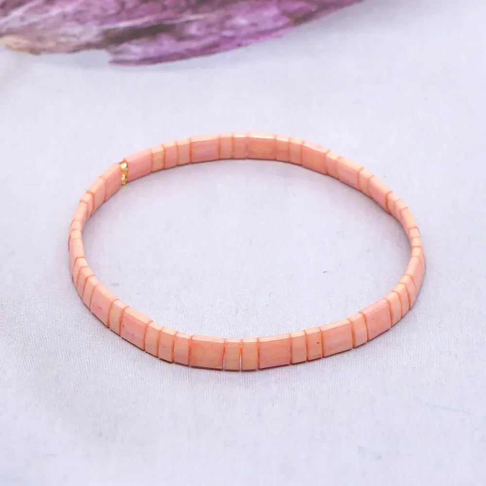 Tila Beads Elastic Bracelet Sets for Women