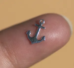 Tiny metal Anchor blanks, Anchor Charms