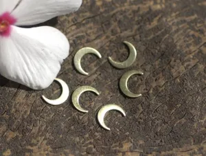 Tiny metal blanks, Crescent Moon, 6mm, Soldering blank