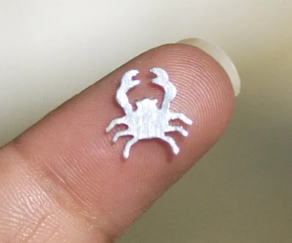Tiny metal Crab blanks, Mini Crabs