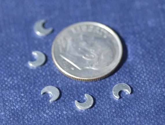 Tiny metal Crescent Moon blanks