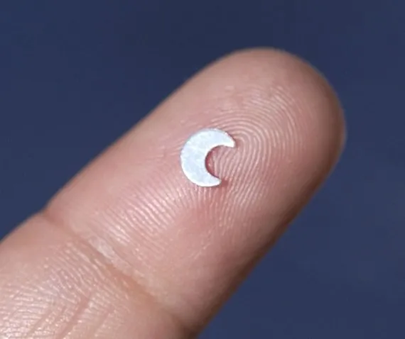Tiny metal Crescent Moon blanks