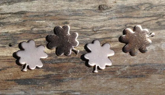 Tiny metal Four Leaf Clover Blanks