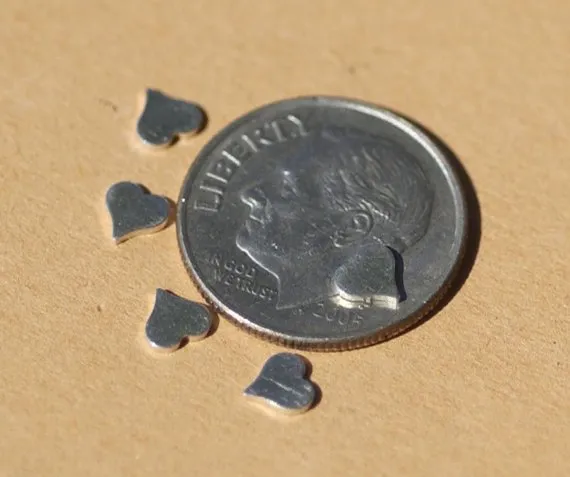 Tiny metal Heart blanks