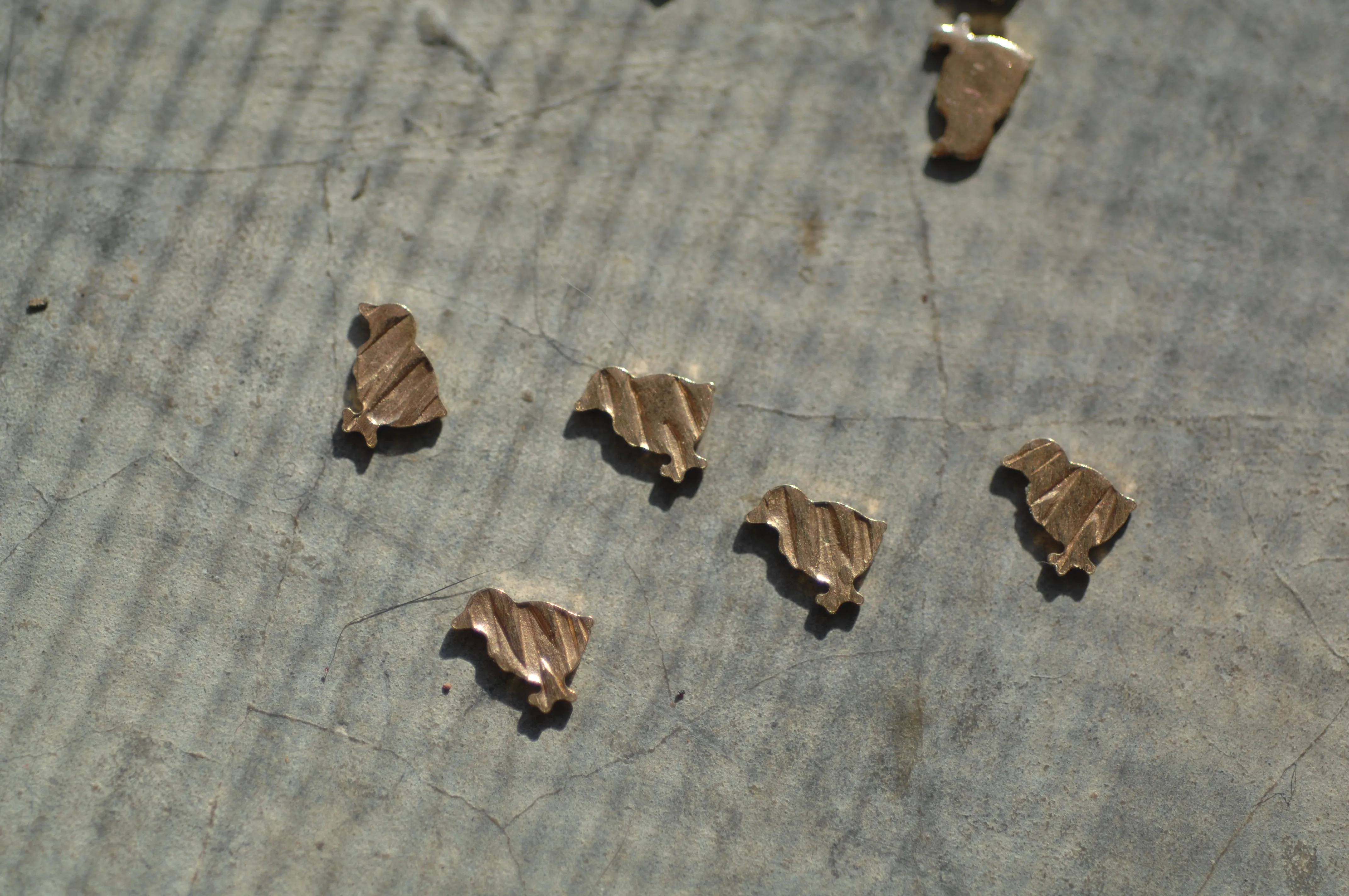 Tiny Metal Hexagon Chicks