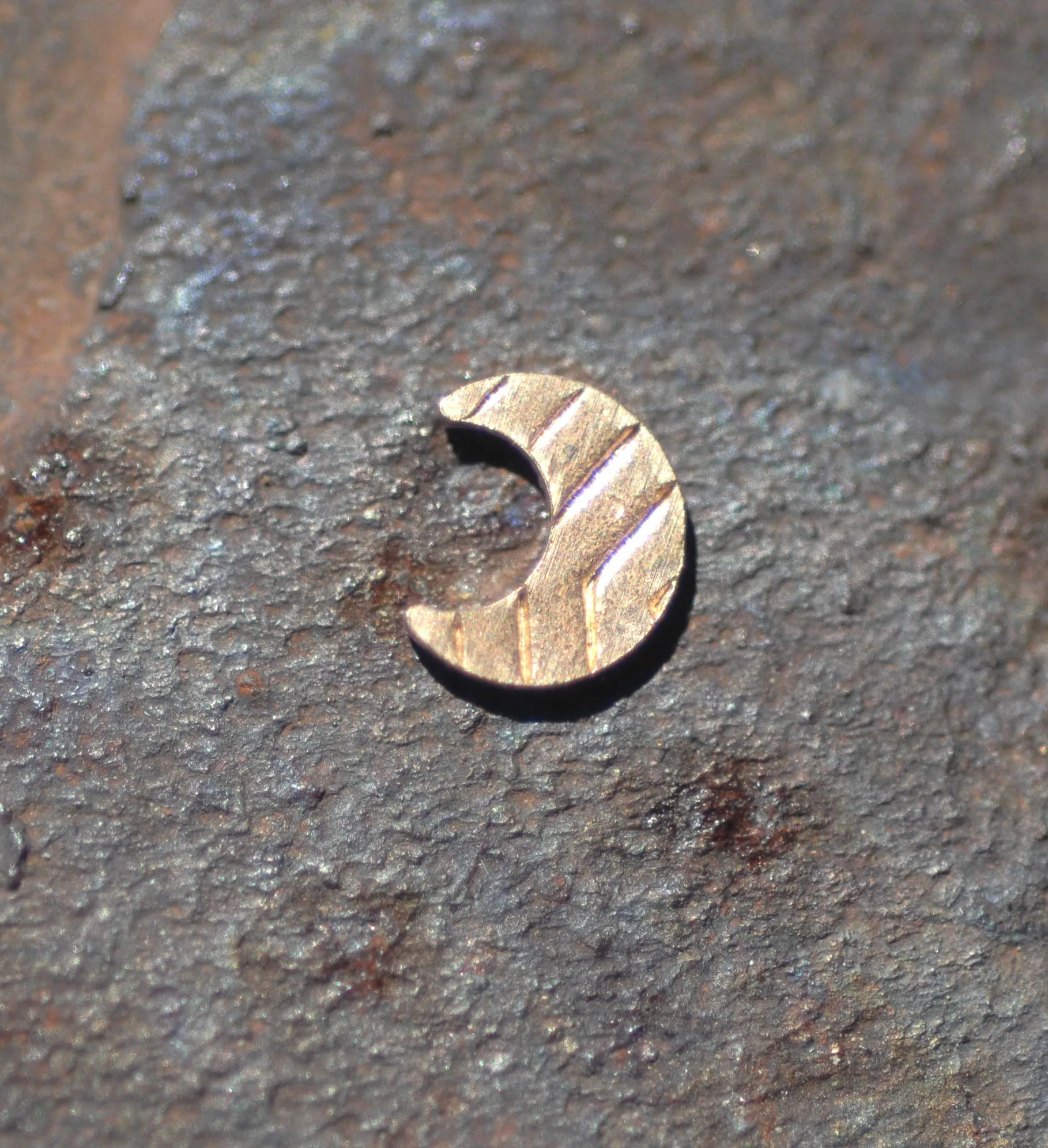 Tiny Metal Hexagon Moon