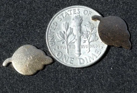 Tiny metal Leaf blanks
