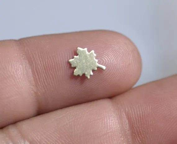 Tiny metal Maple Leaf blanks