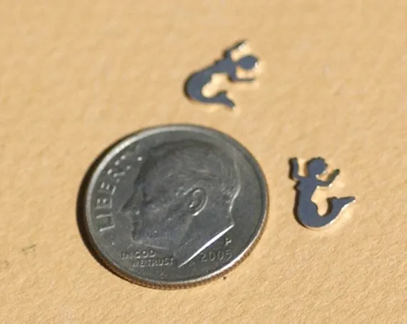 Tiny metal Mermaid blanks