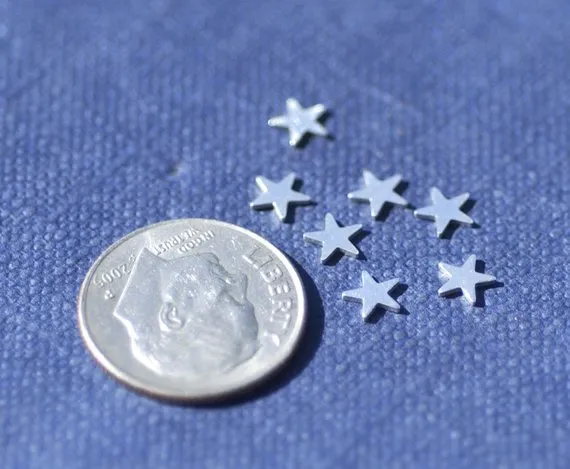 Tiny metal Stars 4.5mm, Classic star blanks